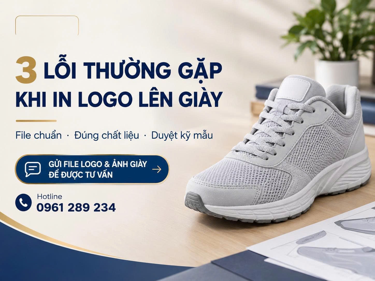 3 Lỗi Thường Gặp Khi In Logo Lên Giày Và Cách Xử Lý
