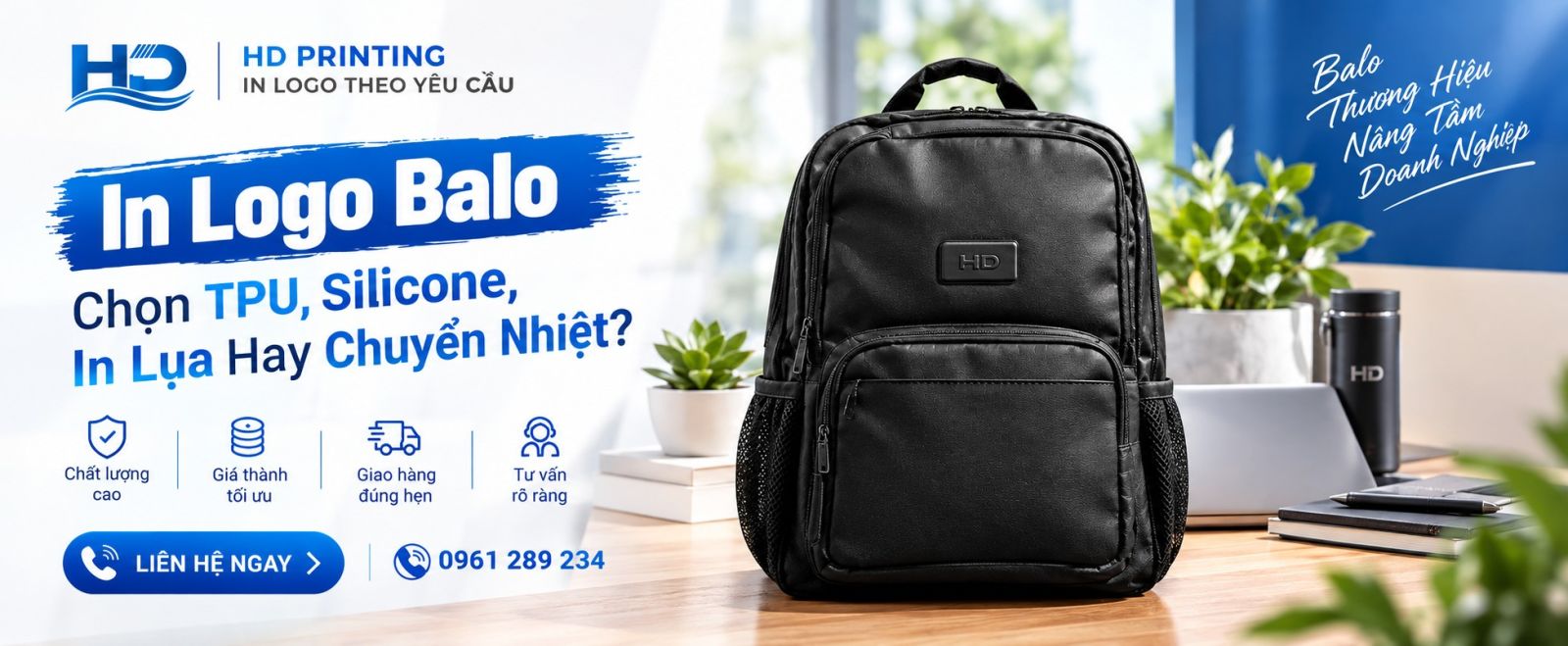 In Logo Balo: Chọn TPU, Silicone, In Lụa Hay Chuyển Nhiệt?