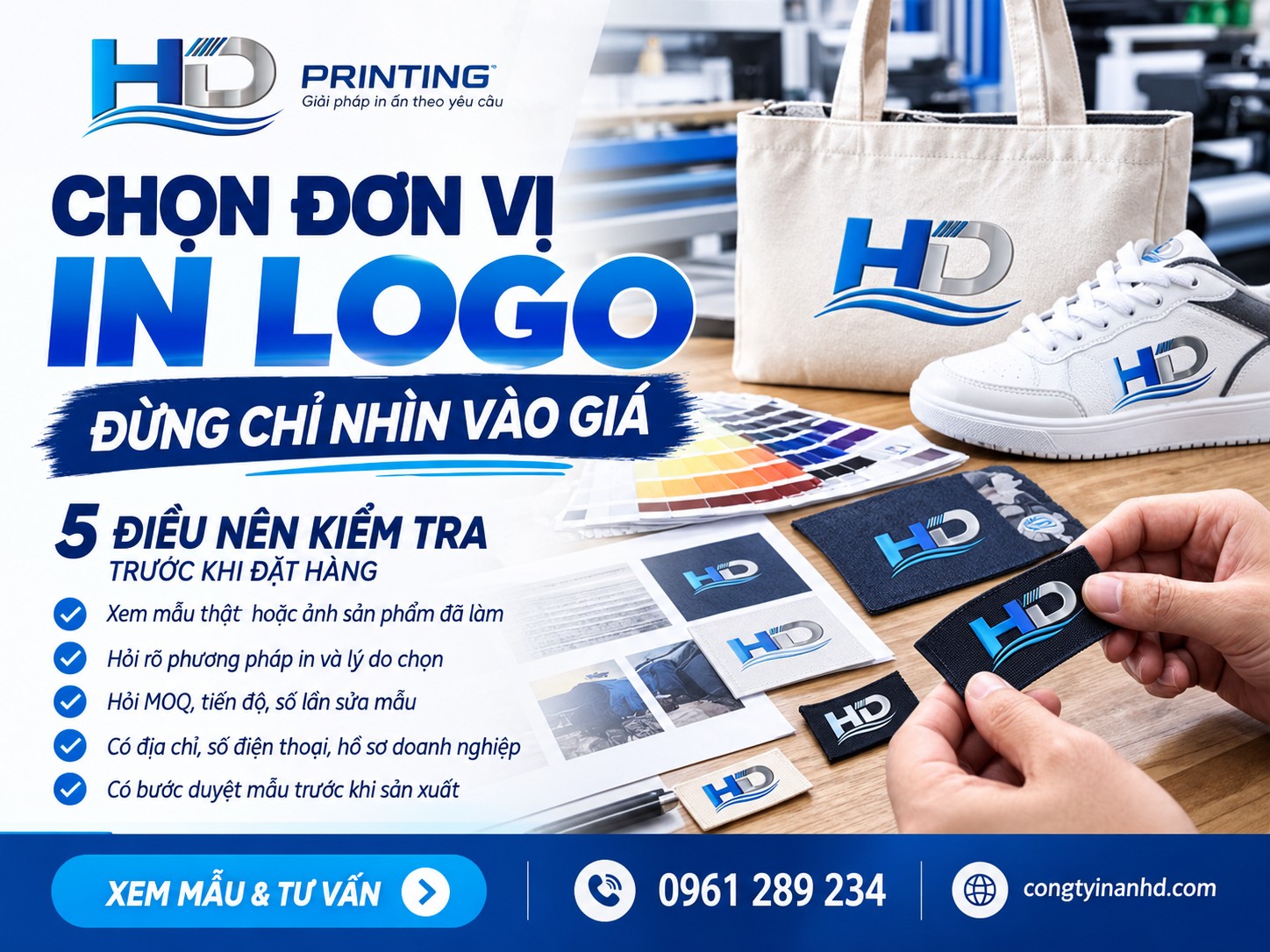 Cách chọn đơn vị in logo
